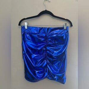Shiny Blue Skirt